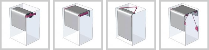 Варианты скручивания полотна Варианты скручивания полотна
