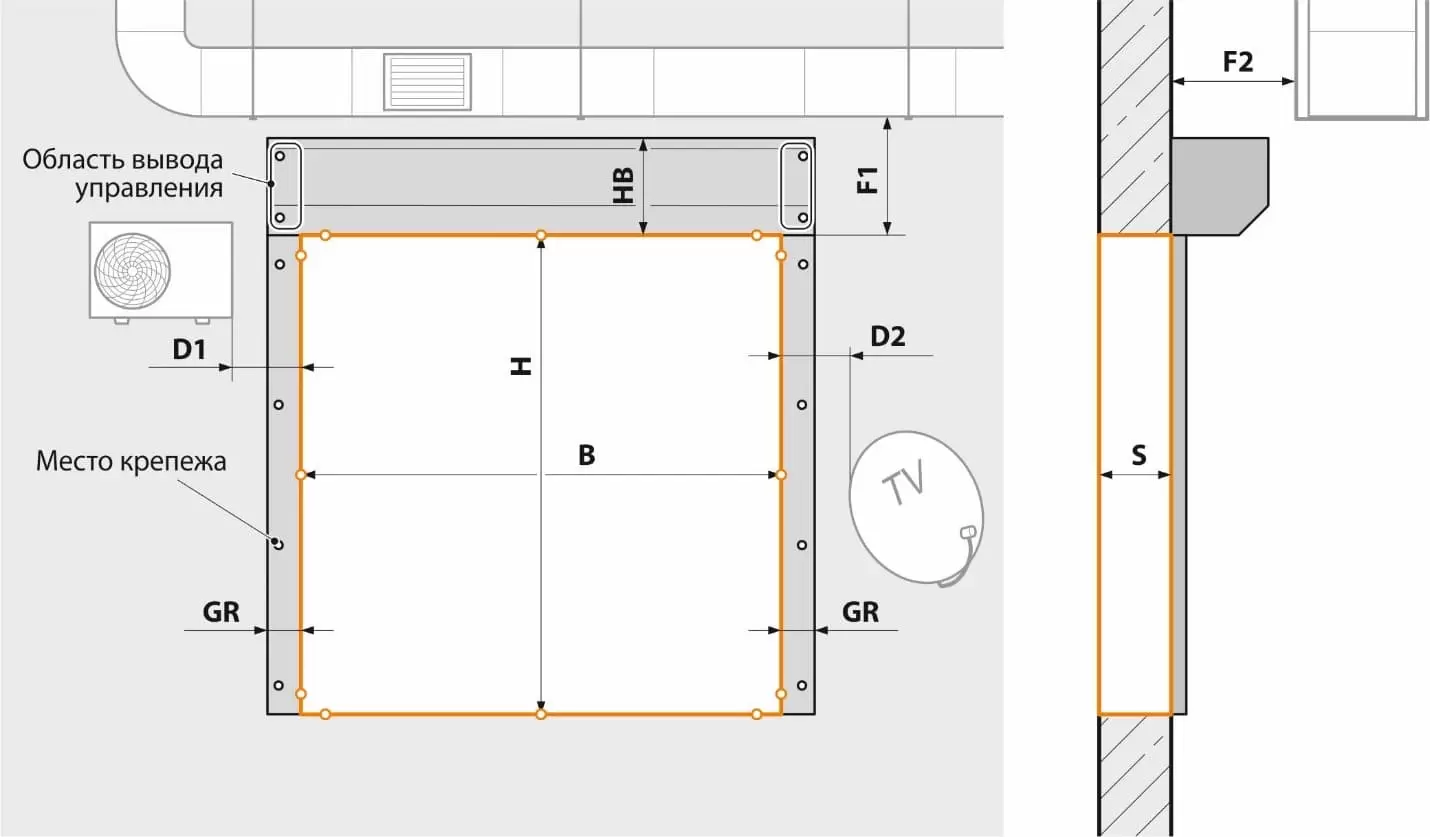 Замер рольставен